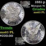 1881-p Morgan Dollar $1 Grades Select Unc PL