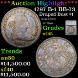 ***Auction Highlight*** 1797 B-1 BB-73 Draped Bust Dollar $1 Graded xf45 By SEGS (fc)