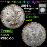 ***Auction Highlight*** 1894-o Morgan Dollar $1 Graded Choice AU/BU Slider By USCG (fc)