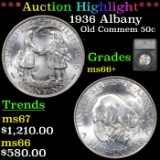 ***Auction Highlight*** 1936 Albany Old Commem Half Dollar 50c Graded ms66+ By SEGS (fc)