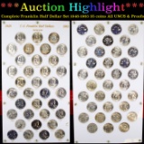 ***Auction Highlight*** Complete Franklin Half Dollar Set 1948-1963 35 coins All UNCS (fc)