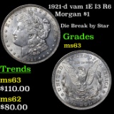 1921-d vam 1E I3 R6 Morgan Dollar $1 Grades Select Unc