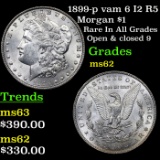 1899-p vam 6 I2 R5 Morgan Dollar $1 Grades Select Unc