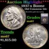 ***Auction Highlight*** 1937-s Boone Old Commem Half Dollar 50c Graded ms67 By SEGS (fc)