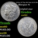 1878-p 7tf Top 100 Vam 141 I5 R4 Morgan Dollar $1 Grades Choice AU/BU Slider+