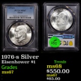 PCGS 1976-s Silver Eisenhower Dollar $1 Graded ms67 By PCGS