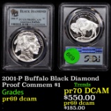 Proof 2001-P Buffalo Black Diamond Modern Commem Dollar $1 Graded pr69 dcam By PCGS