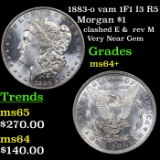 1883-o vam 1F1 I3 R5 Morgan Dollar $1 Grades Choice+ Unc