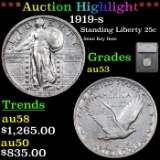 ***Auction Highlight*** 1919-s Standing Liberty Quarter 25c Graded au53 By SEGS (fc)