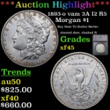 ***Auction Highlight*** 1893-o vam 3A I2 R5 Morgan Dollar $1 Graded xf45 By SEGS (fc)