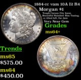 1884-cc vam 10A I2 R4 Morgan Dollar $1 Grades Choice+ Unc