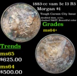 1883-cc vam 5c I3 R5 Morgan Dollar $1 Grades Choice+ Unc