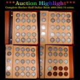 ***Auction Highlight*** Complete Barber Half Dollar Book 1892-1915 73 coins (fc)