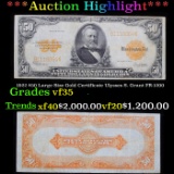 ***Auction Highlight*** 1922 $50 Large Size Gold Certificate Ulysses S. Grant FR-1200 Grades vf++ (f