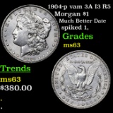 1904-p vam 3A I3 R5 Morgan Dollar $1 Grades Select Unc