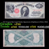 1917 $1 Large Size Legal Tender, Signatures of Spellman & White, FR39  Grades vf++