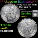 ***Auction Highlight*** 1890-p vam 15A I3 R6 Morgan Dollar $1 Graded ms65 By SEGS (fc)