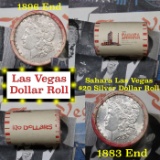 ***Auction Highlight*** Full Morgan/Peace Casino Las Vegas Sahara silver $1 roll $20, 1896 & 1883 e