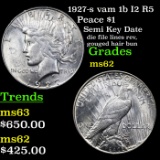 1927-s vam 1b I2 R5 Peace Dollar $1 Grades Select Unc