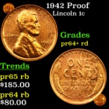 Proof 1942 Proof Lincoln Cent 1c Grades Select+ Proof Red