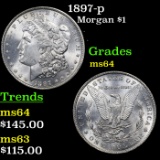 1897-p Morgan Dollar $1 Grades Choice Unc