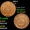 1864 Two Cent Piece 2c Grades AU Details