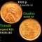1911-p Lincoln Cent 1c Grades Choice Unc RD