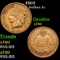 1862 Indian Cent 1c Grades xf