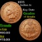 1875 Indian Cent 1c Grades vf details