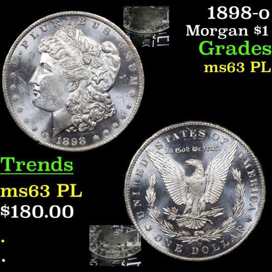 1898-o Morgan Dollar $1 Grades Select Unc PL