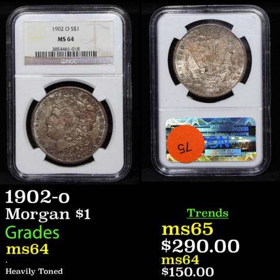 1902-o Morgan Dollar $1 Graded ms64 By NGC