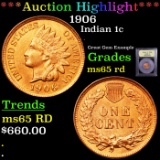 ***Auction Highlight*** 1906 Indian Cent 1c Graded GEM Unc RD By USCG (fc)
