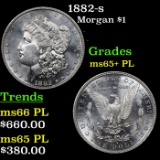 1882-s Morgan Dollar $1 Grades GEM+ PL