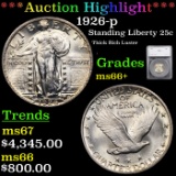 ***Auction Highlight*** 1926-p Standing Liberty Quarter 25c Graded ms66+ By SEGS (fc)