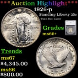 ***Auction Highlight*** 1926-p Standing Liberty Quarter 25c Graded ms66+ By SEGS (fc)