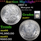 ***Auction Highlight*** 1897-s Morgan Dollar $1 Graded ms65+ By SEGS (fc)