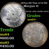 1878-p 8tf Vam 12 I3 R4 Morgan Dollar $1 Grades Select+ Unc