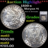 ***Auction Highlight*** 1899-s Morgan Dollar $1 Graded ms62+ By SEGS (fc)