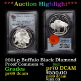 Proof ***Auction Highlight*** PCGS 2001-p Buffalo Black Diamond Modern Commem Dollar $1 Graded pr69
