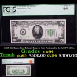 PCGS 1928B $20 Green Seal Federal Reserve Note Redeemable In Gold FR-2052a Graded cu64 By PCGS