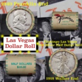 *Auction Highlight* Old Casino 50c Roll $10 Halves Las Vegas Casino Flamingo 1918 Walker & 1949 Fra