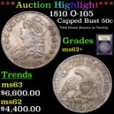 ***Auction Highlight*** 1810 O-105 Capped Bust Half Dollar 50c Graded Select Unc By USCG (fc)