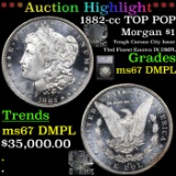 *HIGHLIGHT OF ENTIRE AUCTION* 1882-cc TOP POP Morgan Dollar $1 Graded ms67 DMPL By SEGS (fc)