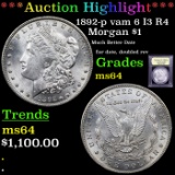 ***Auction Highlight*** 1892-p vam 6 I3 R4 Morgan Dollar $1 Graded Choice Unc By USCG (fc)