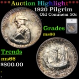 ***Auction Highlight*** 1920 Pilgrim Old Commem Half Dollar 50c Graded ms66 By SEGS (fc)