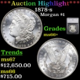 ***Auction Highlight*** 1878-s Morgan Dollar $1 Graded ms66+ By SEGS (fc)