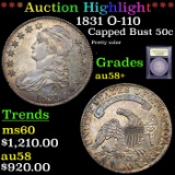 ***Auction Highlight*** 1831 O-110 Capped Bust Half Dollar 50c Graded Choice AU/BU Slider+ By USCG (