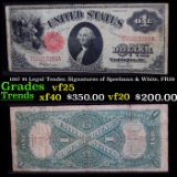 1917 $1 Legal Tender, Signatures of Speelman & White, FR39 Grades vf+