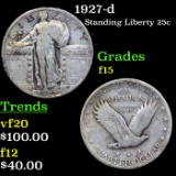 1927-d Standing Liberty Quarter 25c Grades f+