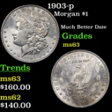 1903-p Morgan Dollar $1 Grades Select Unc